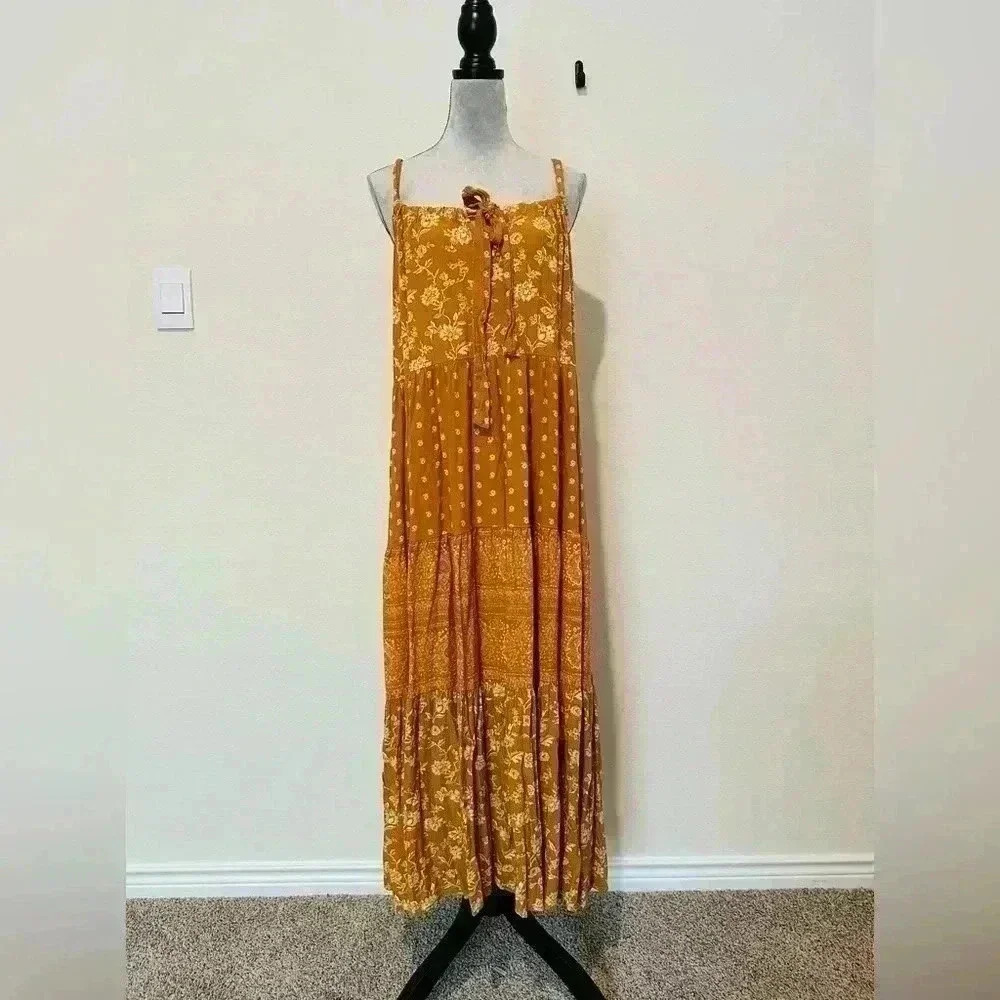 Wonderly Flowy Floral Sleeveless Maxi Dress Size Large